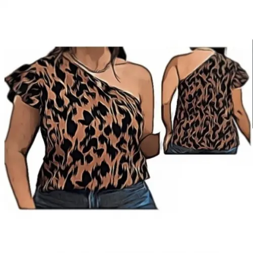 Molde de Blusa Um Ombro P ao Xxg #208