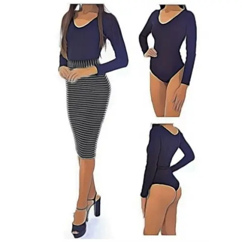 Molde de Body Manga Longa P ao Gg #263