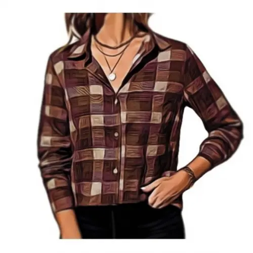 Molde de Camisa Fem com Botões P ao Xxg #250