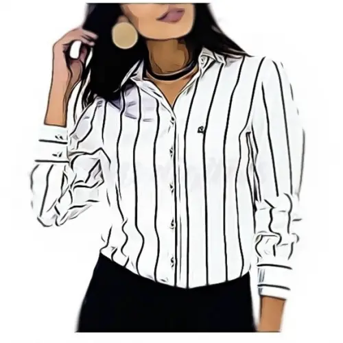 Molde de Camisa Social Fem Manga Longa P ao Xg #33
