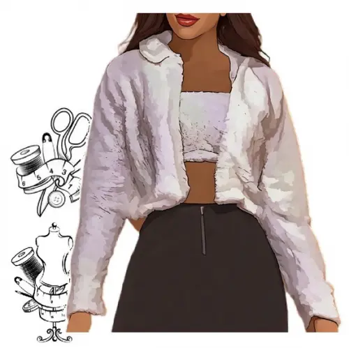 Molde de Casaquinho Pelúcia Feminino Inverno P ao Gg #483