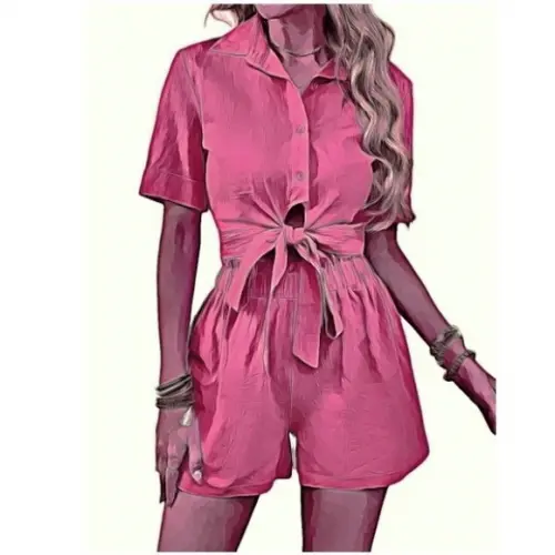Molde de Conjunto Blusa e Short Fem P ao Gg #503