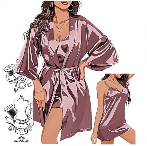 Molde de Conjunto Camisola Adulto + Roupao do P ao Xxg #538