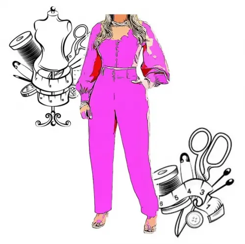 Molde de Conjunto Cropped e Calça Alfaiataria Pp ao Xg #128