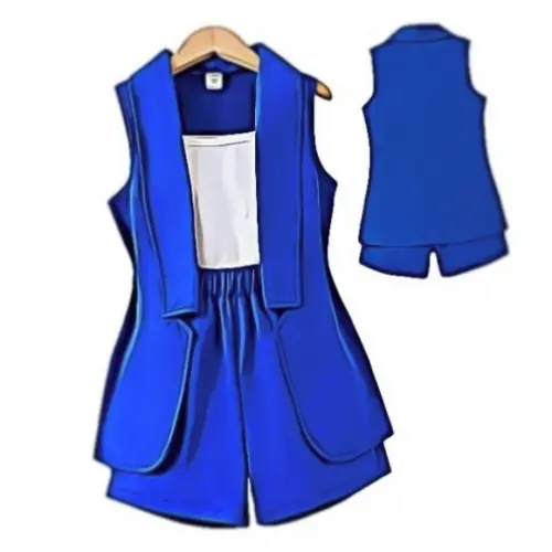 Molde de Conjunto Inf Short + Colete #387