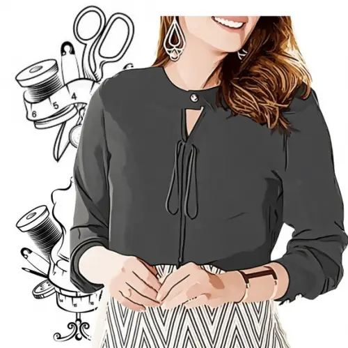 Molde de Linda Blusa Feminina Adulto P ao Xg #397