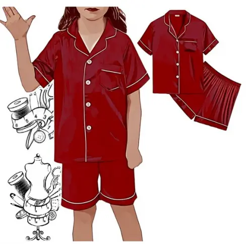 Molde de Pijama Americano Infantil de 02 a 12 Anos #466