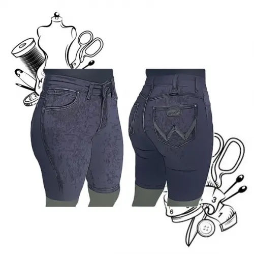 Molde de Roupa de Bermuda Jeans Feminina 34 ao 44 #227