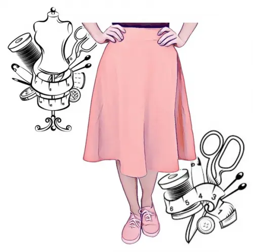 Molde de Roupa de Saia Gode Midi 36 ao 44 #293