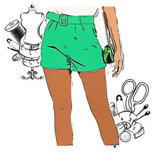 Molde de Roupa de Short Alfaiataria Fem P ao Xg #295