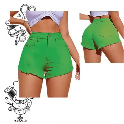 Molde de Short Feminino Adulto P ao Xg #383