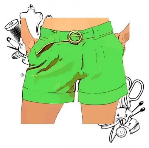Molde de Short Feminino Alfaiataria P ao Xg #408