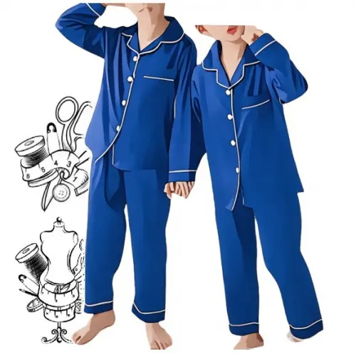 Molde de Pijama Americano Inverno Infantil 2 a 12 Anos #471