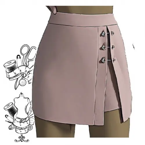 Molde de Short Saia Feminino Adulto do P ao Xxg #498