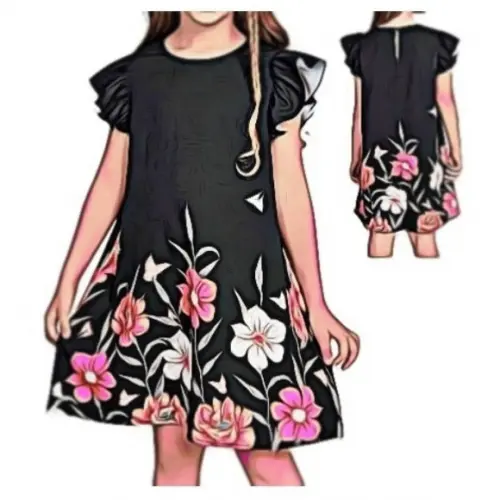 Molde de Vestido Infantil 4 ao 14 #384