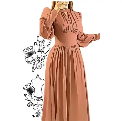 Molde de Vestido Longo Adulto do Pp ao Gg #473