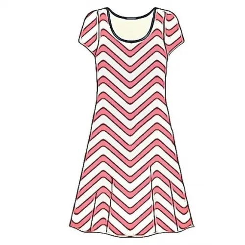 Molde de Vestido Malha com Manga em pdf P ao Gg