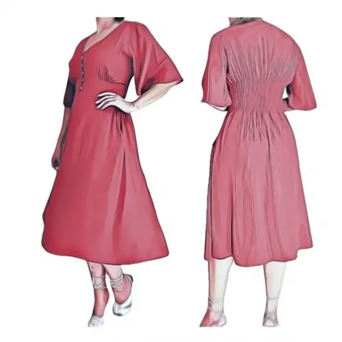 Molde de Vestido Midi Senhora Lindo #610