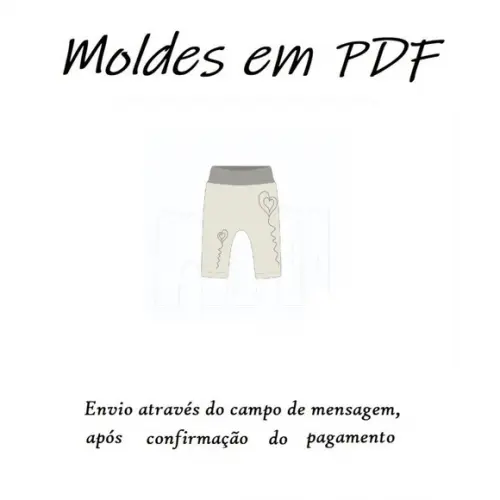 Molde Digital - Modelagem Decalça Legging Bebê
