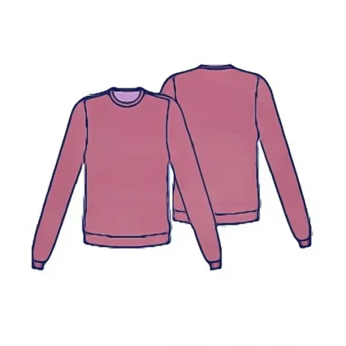 Molde Digital Blusa Básica Moletom Fem P ao Gg