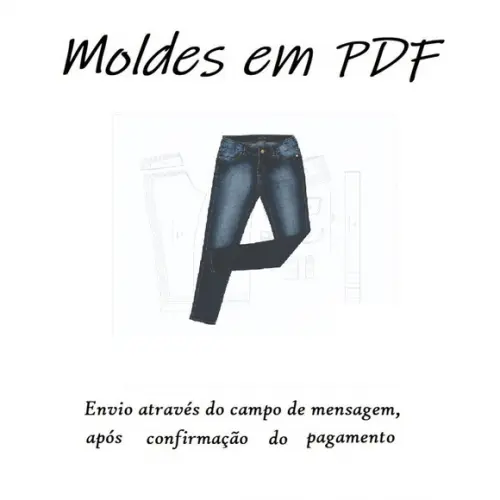 Molde Digital Calça Jeans Skinny Feminina Adulto