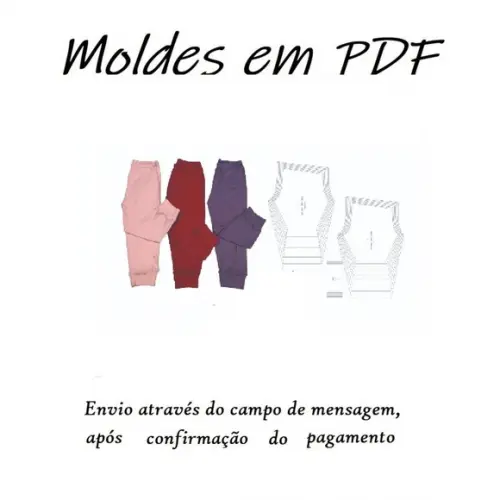 Molde Digital Calça Mijão Bebê e Infantil com Dois Modelos