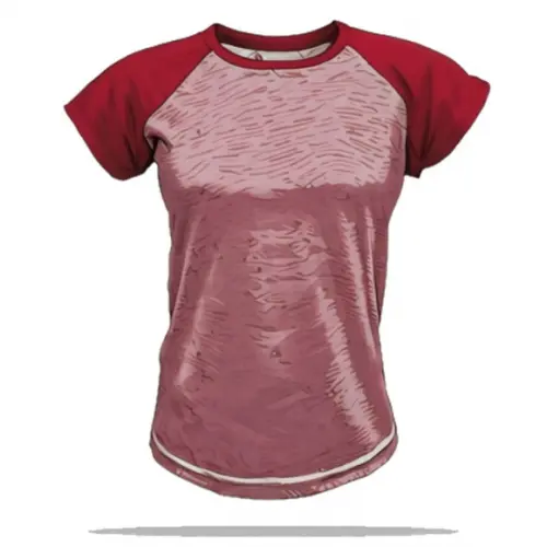 Molde Digital de Baby Look Fem Raglan Adulto Pp ao Gg