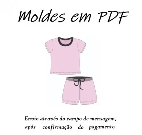 Molde Digital de Baby Look e Short Feminino Adulto