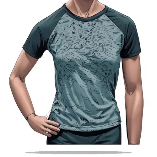 Molde Digital de Baby Look Fem Raglan do Pp ao Gg