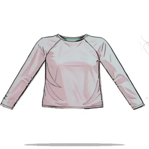 Molde Digital de Babylook Raglan Plus Size m Longa Gg ao G5