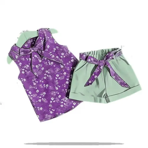 Molde Digital de Bata e Short Inf Social 2 a 14 Anos