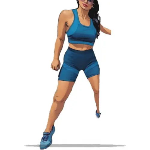 Molde Digital de Bermuda + Top Fitness Cavado P ao Gg