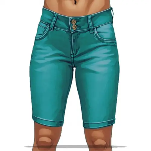 Molde Digital de Bermuda Jeans Fem em pdf do 36 ao 50