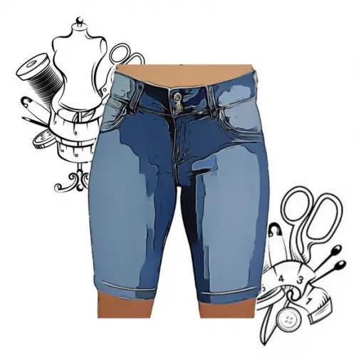 Molde Digital de Bermuda Jeans Feminina 34 ao 44 #355