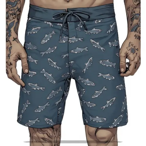 Molde Digital de Bermuda Tactel Surfista Masculina 34 ao 42