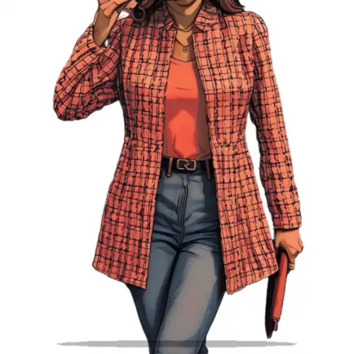 Molde Digital de Blazer Fem Adulto Longo do P ao Xxg