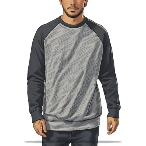 Molde Digital de Blusa Agasalho Moletom Raglan Adulto Pp-gg