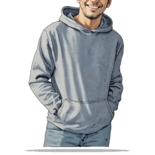 Molde Digital de Blusa Moletom Adulto com Capuz Pp ao Xg
