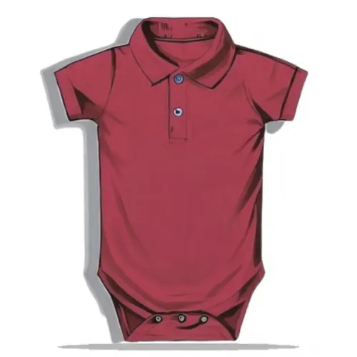 Molde Digital de Body Bebe Gola Polo do Rn ao Gg
