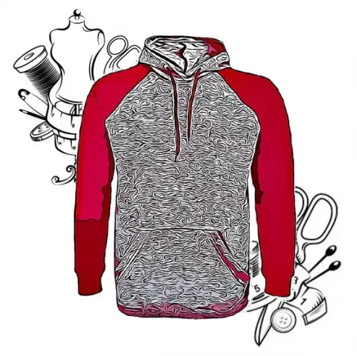 Molde Digital de Blusão Raglan Masc Canguru P ao Gg #307