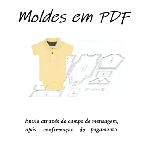 Molde Digital de Body com Gola Polo - Modelagem Prática