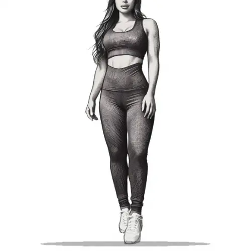 Molde Digital de Calça Legging + Cropped Fitness Pp ao Xg