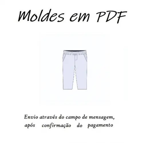 Molde Digital de Calça Tactel Esportiva Infantil