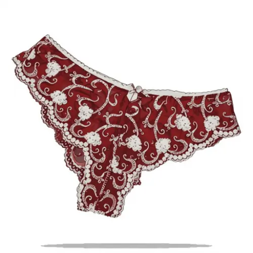 Molde Digital de Calcinha Tanga de Renda Pp ao Xg