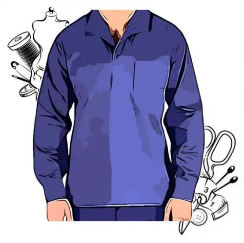 Molde Digital de Camisa Industria Manga Longa P ao Gg #168