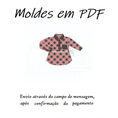 Molde Digital de Camisa Longa Feminina Infantil