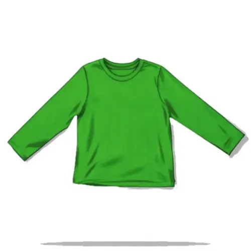 Molde Digital de Camiseta Infantil Manga Longa 2 a 16 Anos