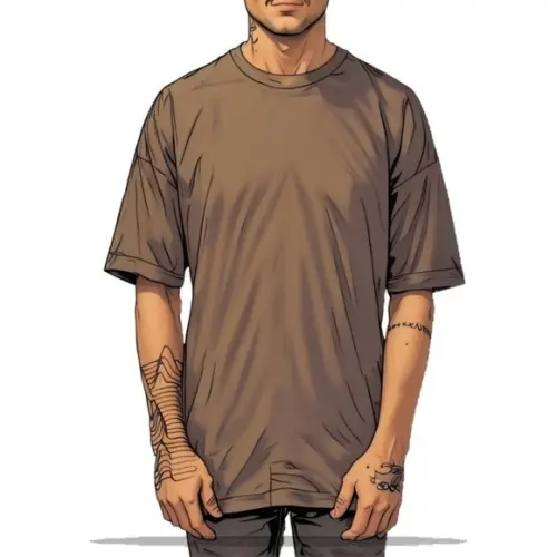 Molde Digital de Camiseta Masc Oversized P ao Xxg