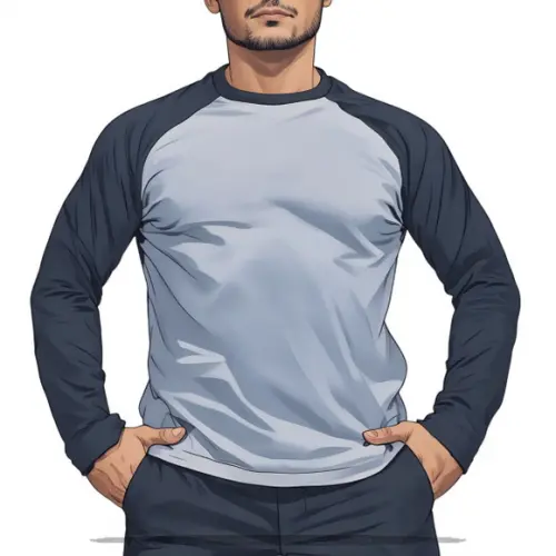 Molde Digital de Camiseta Masc Raglan m Longa P Size Gg - G5