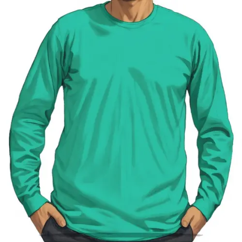 Molde Digital de Camiseta Manga Longa Trad Gola Careca Pp-gg